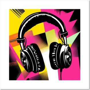 Retro Headphones Posters and Art